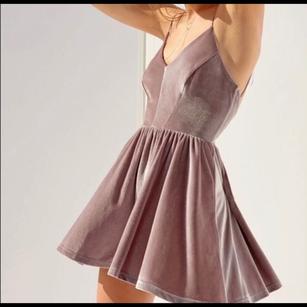 purple velvet romper